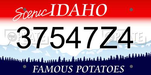 37547Z4 Idaho License Plate