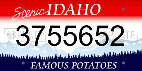 3755652 Idaho License Plate