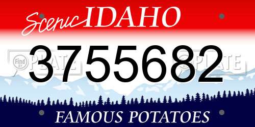 3755682 Idaho License Plate