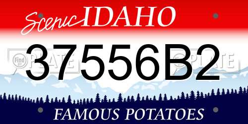 37556B2 Idaho License Plate