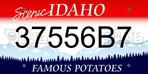 37556B7 Idaho License Plate