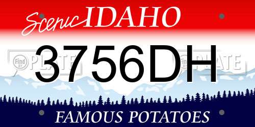 3756DH Idaho License Plate