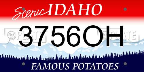 3756OH Idaho License Plate