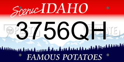 3756QH Idaho License Plate