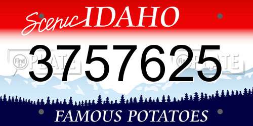 3757625 Idaho License Plate