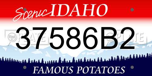 37586B2 Idaho License Plate