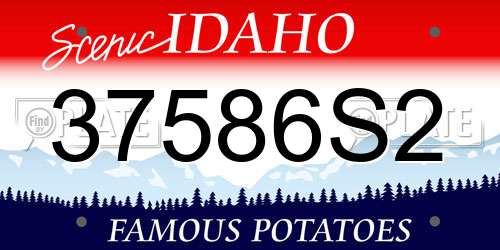 37586S2 Idaho License Plate