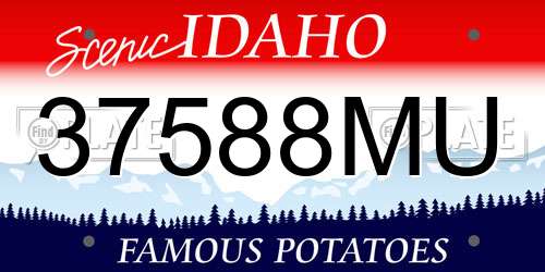 37588MU Idaho License Plate