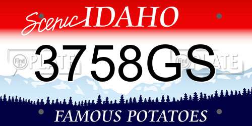 3758GS Idaho License Plate