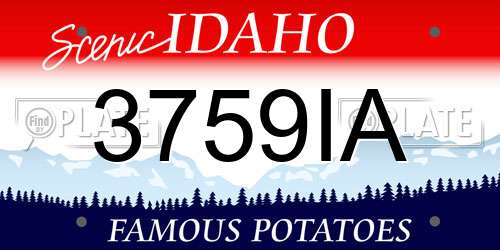 3759IA Idaho License Plate