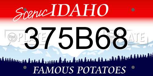 375B68 Idaho License Plate