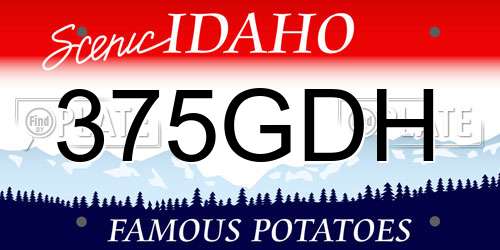 375GDH Idaho License Plate