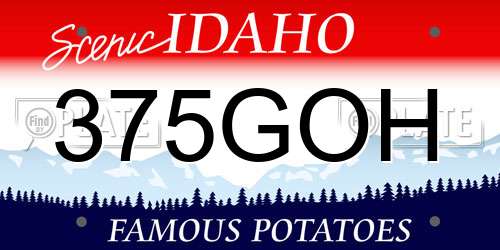 375GOH Idaho License Plate