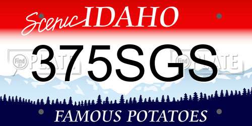 375SGS Idaho License Plate