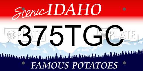 375TGC Idaho License Plate