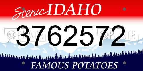 3762572 Idaho License Plate