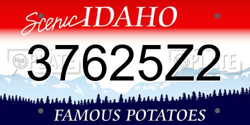 37625Z2 Idaho License Plate