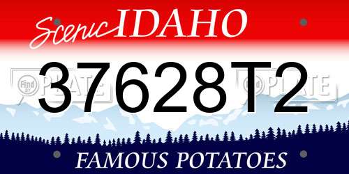 37628T2 Idaho License Plate