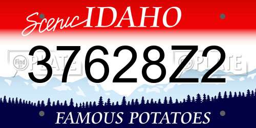 37628Z2 Idaho License Plate