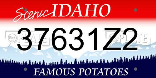 37631Z2 Idaho License Plate