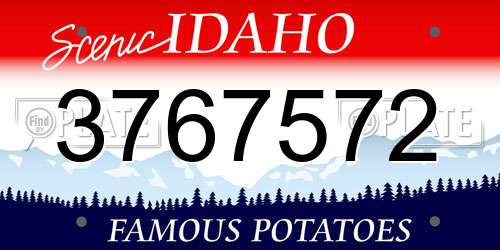 3767572 Idaho License Plate
