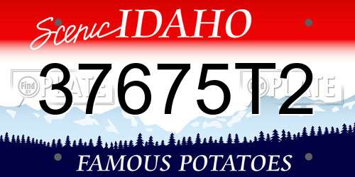 37675T2 Idaho License Plate