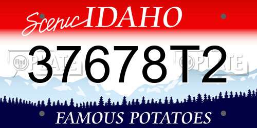 37678T2 Idaho License Plate