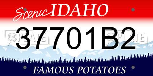 37701B2 Idaho License Plate