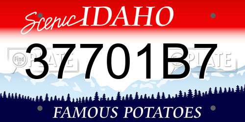 37701B7 Idaho License Plate