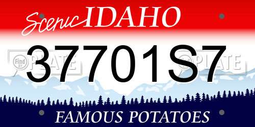 37701S7 Idaho License Plate