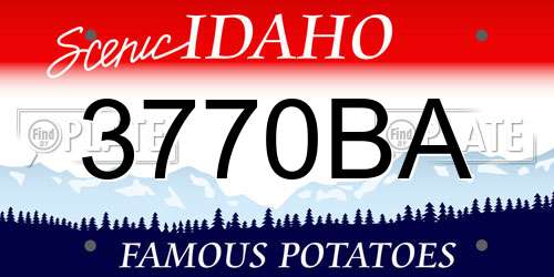 3770BA Idaho License Plate