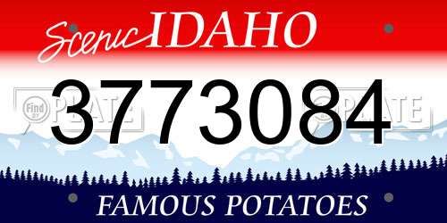3773084 Idaho License Plate
