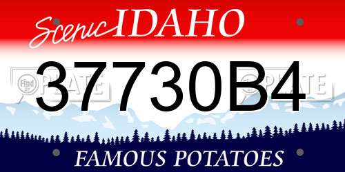 37730B4 Idaho License Plate