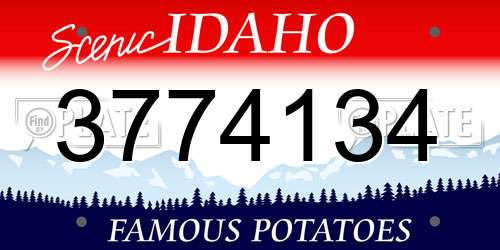 3774134 Idaho License Plate