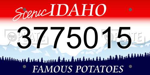 3775015 Idaho License Plate