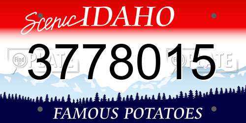 3778015 Idaho License Plate