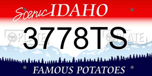 3778TS Idaho License Plate