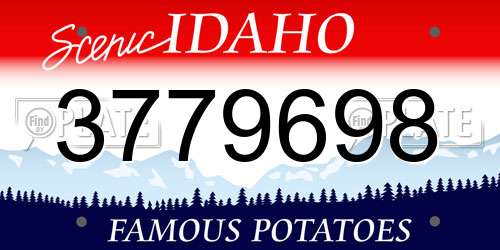 3779698 Idaho License Plate