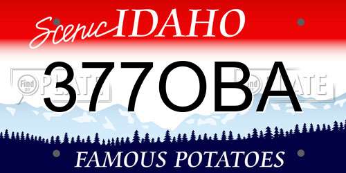 377OBA Idaho License Plate