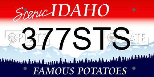 377STS Idaho License Plate