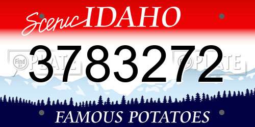 3783272 Idaho License Plate