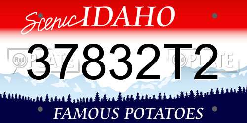 37832T2 Idaho License Plate