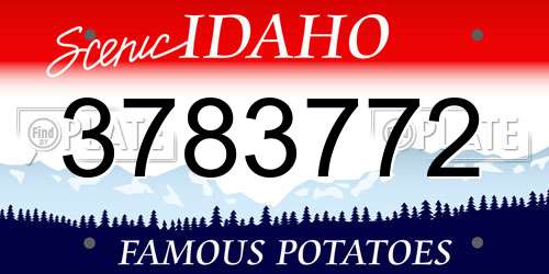 3783772 Idaho License Plate