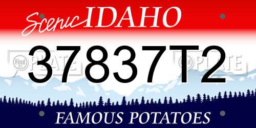 37837T2 Idaho License Plate