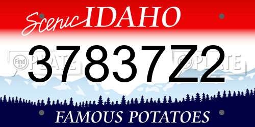 37837Z2 Idaho License Plate