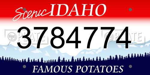3784774 Idaho License Plate