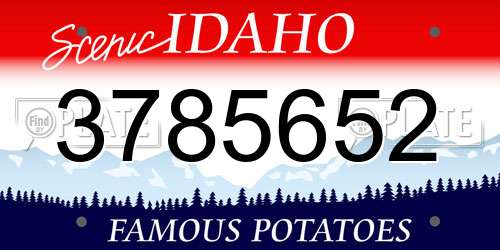 3785652 Idaho License Plate