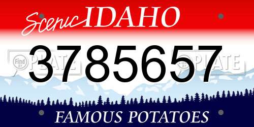 3785657 Idaho License Plate