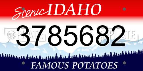 3785682 Idaho License Plate