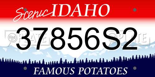 37856S2 Idaho License Plate